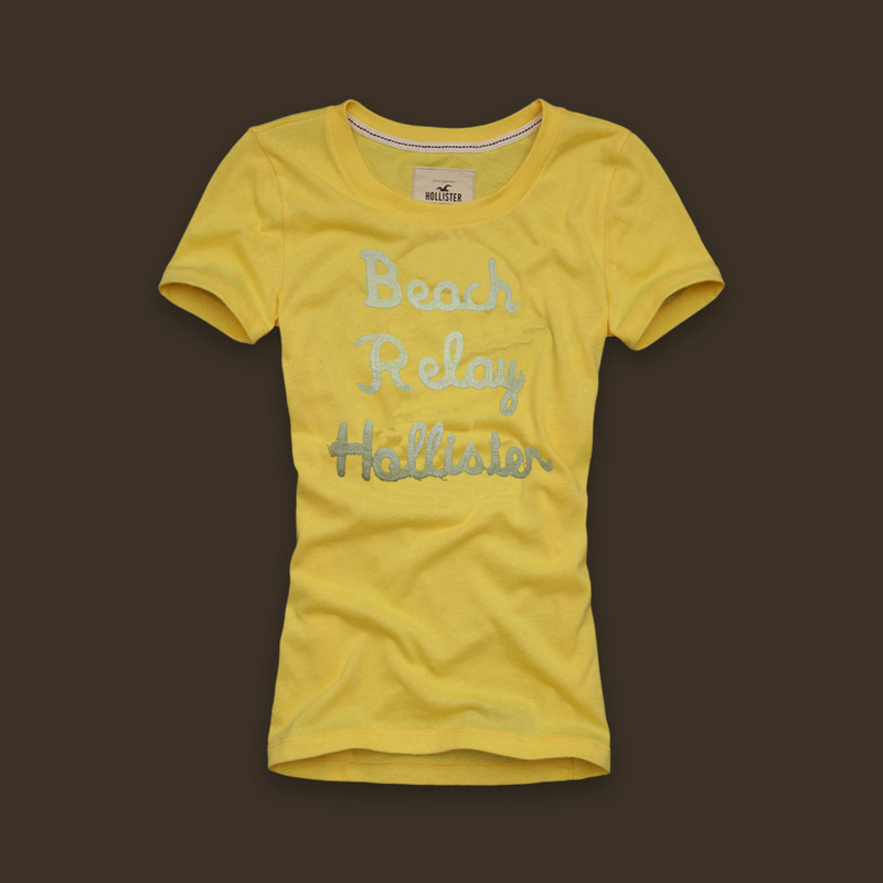 Hollister Mujeres De Cuello Redondo Corto Remera HCO4819
